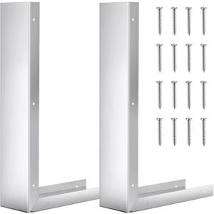 2 Pieces Stainless Steel Microwave Trim Kit 3'' Wide Built in Microwave Side Panel Filler Kit for Range Kitchen Countertop Oven with Screws 15.75" H x 11" D(Silver)