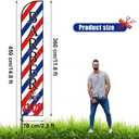 VitalCozy 2 Set Barber Flag Barbershop Themed Swooper Flag Banner with Pole Kit Open Feather Barber Sign for Salon Business Advertising Outdoor Outside(14.8 Ft)