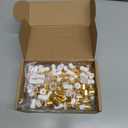 Sample Dropper Bottles, Mini Dropper Bottles with 2 Pcs Plastic Droppers for Traveling Essential Oils DIY Cosmetic Liquid Sample Perfume (Gold, 1ML)