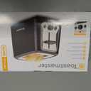 Toastmaster 2-Slice Toaster - Black with Stainless Steel - Kitchen Essential for Sandwich Bread & Breakfast Toast - Toaster with Wide Slots, High Rise Toast Lift & Cool-Touch Exterior