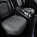 Gray Car Seat Cover 2 Pack, Universal Leather Front Seat Covers Bottom Protector, Anti-Slip and Full Wrapping Edge Compatible with Most of Vehicles - SUVs/Sedans/Pickup Trucks (StyleA-Stripes)