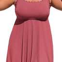 Charmo Women Plus Size Swim Dress Scalloped Square Neck One Piece Swimsuit Tummy Control Bathing Suit Rushed Swim Suits 2026, Pink 3XL
