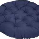 Water Resistant Papasan Cushion, Rocker Chair Pads, Hammock Seating Cushion for Hanging Egg Chair Folding Garden Sofa Patio Garden Swing Chair Navy Blue Round 24"