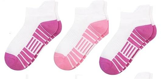 SPTRAMLE 12 Pairs Girls Socks, Athletic Socks for Girls Ankle Sock Cotton Running Sock with Tab for Kids 1-3 Years