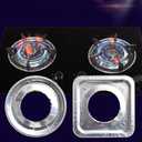 50 Pack Disposable Gas Stove Burner Liners, 8.5 x 8.5 Inches, Aluminum Foil Square Stove Covers, Range Protectors, Stove Top Foil Covers for Gas Burners, Catch Food Spills (Rotundity)