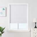 Joydeco No Tools No Drill Window Blinds for Indoor Windows, Blackout Shades Cellular Shades Cordless, No Drill Blinds for Windows, Window Shades for Home, Bedrooms, Doors (White, 28" W x 64" H)