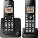 Panasonic Expandable Cordless Phone System with Amber Backlit Display  2 Handsets  KX-TGC352B (Black) (2 Count (Pack of 1))