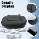 SecosAutoparts Driver & Passenger Side Bottom & Top Lean Back Replacement Perforated Leather Seat Covers & Foam Cushions Black Compatible with Chevy Silverado GMC Sierra 2014 2015 2016 2017 2018 2019