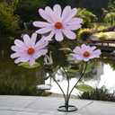 Giant Artificial Daisy Flower for Decoration,Large Faux Daisy with Stand,Realistic Petals,DIY Bendable Stem,Paper Flowers for Garden,Home,Weddings,Event & Commercial Display (Pink)