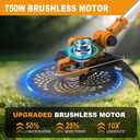 Electric Weed Wacker for Dewalt 20V Battery, Weed Eater Battery Powered with 6 Types of Blades, 750w Lightweight Cordless Weed Wacker Brush Cutter for Lawn, Yard and Bush Trimming (No Battery)
