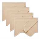 NICETOWN Room Darkening Window Valance - Solid Thermal Insulated 52 inches by 18 inches Scalloped Pole Pocket Curtain Panels for Basement/Cafe Store/Christmas, Biscotti Beige, Package of Only 2 Panels