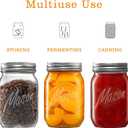Classic 16 Oz Mason Jars, 5 Pack Canning Jars, Regular Mouth, Airtight & Leak Proof, Dishwasher Safe, Microwave & Freezer Safe, 3.2 x 4.5 x 5.5 inches