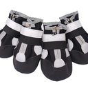 SlowTon Dog Shoes for Large Small Medium Dogs - Breathable Dog Boots for Summer Hot Pavement, Paw Protector for Outdoor Walking Winter Snow, Anti-Slip Rubber Dog Booties for Hardwood Floor (Grey, 7)