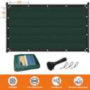 6ftx50ft Fence Privacy Screen Heavy Duty 170 GSM Windscreen & Dustproof Fabric Privacy Screen Covering Mesh Fencing for Outdoor Patio, Balcony, Pool Deck, Dark Green