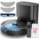 PSUK W11 Robot Vacuum and Mop with Self-Emptying, 60-Day Capacity，LiDAR Navigation, Home Mapping, 3000Pa Suction，No-Go Zones, Robotic Vacuum Cleaner for Pet Hair， Hard Floors, Carpets (Large)