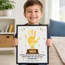 2 x Fathers Day Crafts from Kids - Custom Handprint Set 4, Personalized Best Dad Ever Handprint Kit Family Handprint Craft Keepsake Personalized Fathers Day Dad Gifts from Kids Daughter Son for New Dad