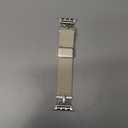 Wearlizer Braided Magnetic Band Compatible with Apple Watch Bands 42/46/38/40/41/44/45/49mm Women Men, Designer D-Shape Stretchy Elastic Nylon Strap for iWatch Series 11 10 9 8 7 6 5 4 SE/Ultra 3 2 1 (Starlight/Starlight)