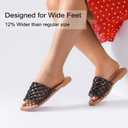 Ruiee Wide Width Flat Sandals for Women. 258008 BK 8
