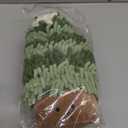 BROSUYU Christmas Tree Shape Hand Towel  Fuzzy Ball Hand Drying Puff, Soft Chenille Fuzzy Hand Towel for Kitchen & Bathroom, Cute Holiday Decorative Towel, Machine Washable