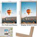 JCJMY 17x22 Picture Frame Rustic Brown for Poster Photo Picture, Horizontal and Vertical Formats for Wall Hanging, 17 x 22 Wall Gallery Poster Photo Frame for 17 by 22 Photos Posters, Rustic Brown