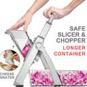 SUPMAKIN Safe Mandoline Slicer, Adjustable Vegetable Food Slicer and Chopper, Potato Fries Fry Cutter, Veggie Salad Chopper, New Kitchen Chopping Artifact Gifts 2026 (SliverGray)