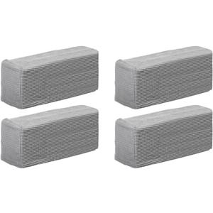 Homoyoyo 4PCS Armrest Covers Stretch Armchair Slipcover Protector Anti- Stain Washable Furniture Protector Arm Covers for Chairs Sofa Recliner Sofa Couch (Light Grey)