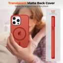 zapica Magnetic for iPhone 13 Pro Max Case, [Compatible with MagSafe] [Military Grade Drop Protection] Translucent Matte Shockproof Anti-Scratch Phone Cover, Red