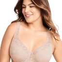 Bali Women's Lace Underwire Bra, Passion For Comfort Convertible Bra, Soft Lace Bras (36DDD)