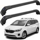 SYDSZ Cross Bar Roof Rack Fit for Kia Sedona YP 2015 2016 2017 2018 2019 2020 2021, Flush Side Rails, Heavy Duty Aluminum Roof Cross Bars Rooftop Luggage Rack, Ski Rack for Car Roof