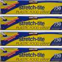 Kirkland Signature Stretch Tite Plastic Food Wrap 11 7/8 Inch X 750 SQ. FT. Pack 4