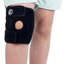KARM Kids Knee Brace - Osgood Schlatter Knee Brace Youth for Kids, Sports, Pain, Arthritis, Patella, Meniscus Tear, MCL, ACL - Adjustable Compression Support for Child, Boys & Girls (Black) (One Size)