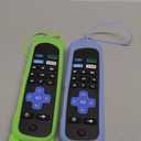 (Pack of 2) Replacement Remote for Roku TV with Glow in The Dark Case, Universal Remote for TCL/Hisense/Onn/Sharp/Element/Philips Roku Smart TVs