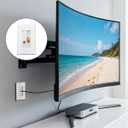 VCE Brush Wall Plate Cable Pass Through with Bracket, Decorator Cover for Low Voltage Cables - White, 2-Pack