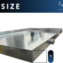 Heavy-Duty Galvanized Steel Drain Pan Premium, Rust-Resistant HVAC Condensate Pan Leak-Proof for Maximum Protection With Hole Option (22"x22"x2")