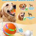 Interactive Dog Toys, Durable 360 Anti-Chew Remote Control Interactive Ball for Medium/Large Dogs, Self-Rolling & Jumping Chew Proof Dog Ball, USB Rechargeable, for Indoor/Outdoor Use