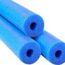 Chochkees Blue Pool Noodles Swimming Hollow Core Foam Tube, Floating Thick Noodles for Floating, Pool Accessories, 52", 3-Pack