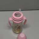 GROSMIMI Spill Proof no Spill Magic Sippy Cup with Straw with Handle for Baby and Toddlers, Customizable, PPSU, BPA Free 10 oz (Pink)