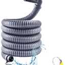 4ft Washing Machine 90  Right Angle Drain Hose With Clamp, Universal Extension Hose Kit for Most Washing Machine, Dryer, Heavy-Duty Hoses Fit up to 32-42MM Drain Outlets, 4ft
