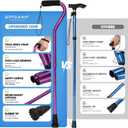 GPTCAMP Walking Cane and Walking Stick for Men Women,Lightweight Folding Canes with Offset Soft Cushioned Handle,Adjustable & Collapsible,Mobility & Leg Surgery Recovery, 17.32"