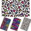 Credit Card Skin Stickers - 4 Pcs Leopard Print Debit Card Skin Stickers, Colorful Removable Waterproof Decal Cover Set for DIY Key, Transportation