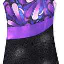 HOZIY Leotards for Girls Gymnastics Kids Children Biketard Snowflake Ribbon Blue Purple Hot Pink Sparkle (5-6 Years)