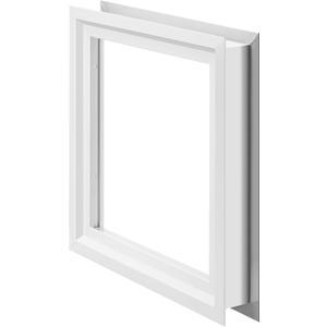 12'' x 12'' Window Frame Kit with Glass Garage Door Windows Inserts Exterior Door Jamb Frame Kit Replacement Windows(White)