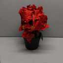 Poinsettias Artificial Christmas Flowers Red Faux Poinsettia Outdoor 15 Inch Winter Flowers for Home Office Table Decorations Indoor Outdoor Xmas Ornament