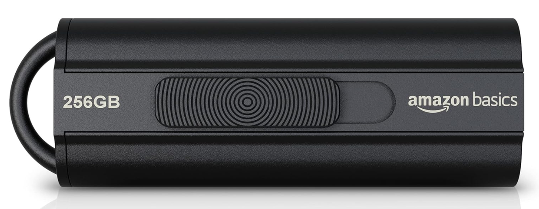 Amazon Basics 256 GB Ultra Fast USB 3.1 High Capacity Flash Drive for Data Transfer and Storage, Black