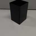 Thyle Jewelry Acrylic Risers Square Cube Display Nesting Risers Figure Stand with Hollow Bottoms Display Stand Shelf for Cosmetics Food Collectibles Perfume, 6 Sizes (Black,12 Pcs)