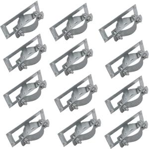 2-3/8" Fence Bracket SupConn (12Pcs), Steel to Wood Fence Brackets,Fence Brackets for Metal Posts,Metal Fence Post Brackets - Fence Post Repair (Include Screws)