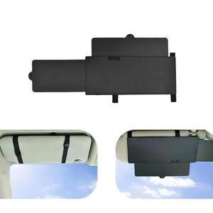 Neferta 1 PC Car Retractable Sun Visor Extender, 12.2" x 5.1" Multifunctional Anti-Glare Eye Protection Accessories, High Beam Sunlight Snow Blind Bulkhead Board, Universal for Cars (Black)