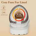 Mishansha Fuzzy Suede Slippers for Women Winter Warm Fur Lined House Shoes Slip-on Cozy Mini Boots for Indoor Outdoor Sand Beige, Size 7.5