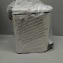 TIPGO Slim Bathroom Trash Can with Lid Soft Close, Step Pedal, 6 Liter / 1.6 Gallon Stainless Steel Trash Bin, Small Garbage Cans for Bedroom, Office, Kitchen (White)