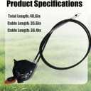 Lanigram AM140333 Throttle Choke Lever Cable Fit for John Deere X300 X304 X305R X310 X320 X324 X340 X360 X500 X530 X534 Tractors